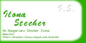 ilona stecher business card